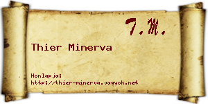 Thier Minerva névjegykártya
